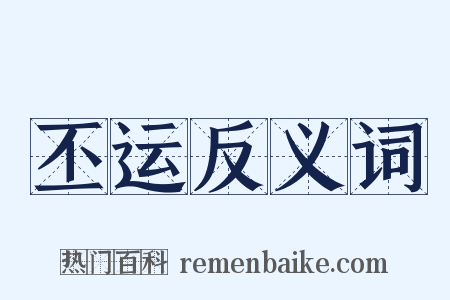 丕运反义词是什么意思的图片